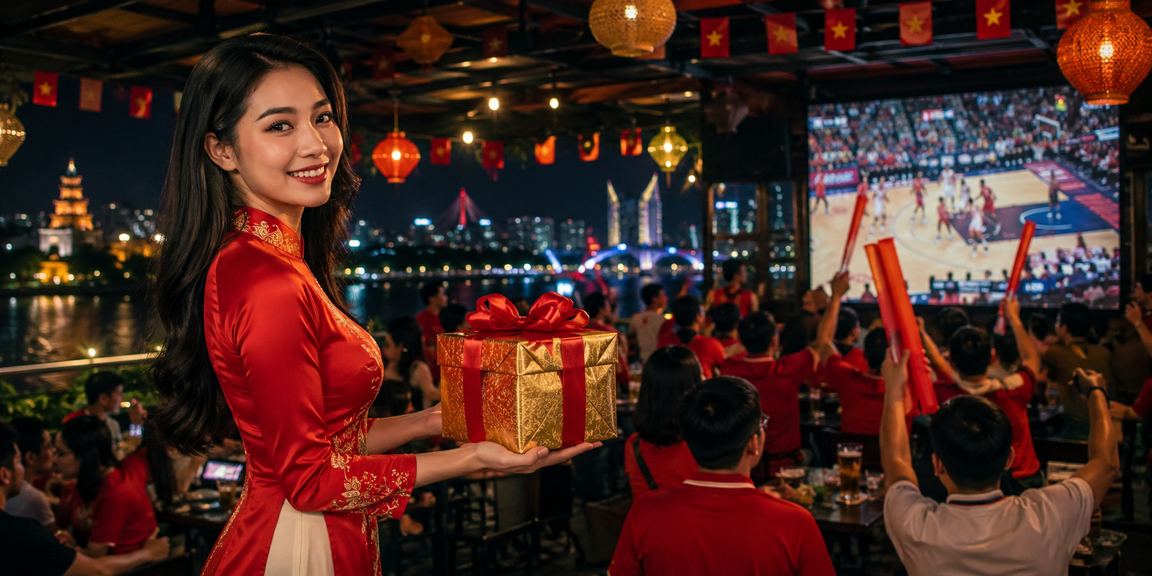 Cá cược bóng rổ tại Hà Nội với trang phục truyền thống Áo dài